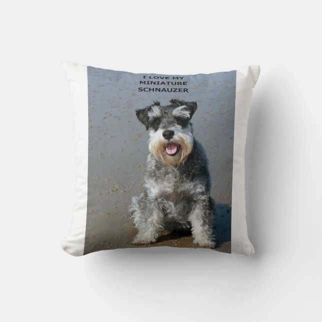 Mini-Schnauzer-Liebe w pic Kissen (Vorderseite)