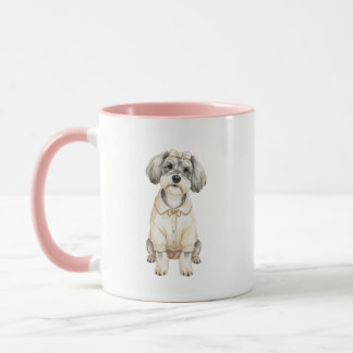 Mini-Schnauzer-Mädchen-Hund-Illustration Tasse