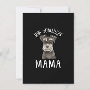 Mini Schnauzer Mama Shirt Mini Schnauzer Mama Dankeskarte