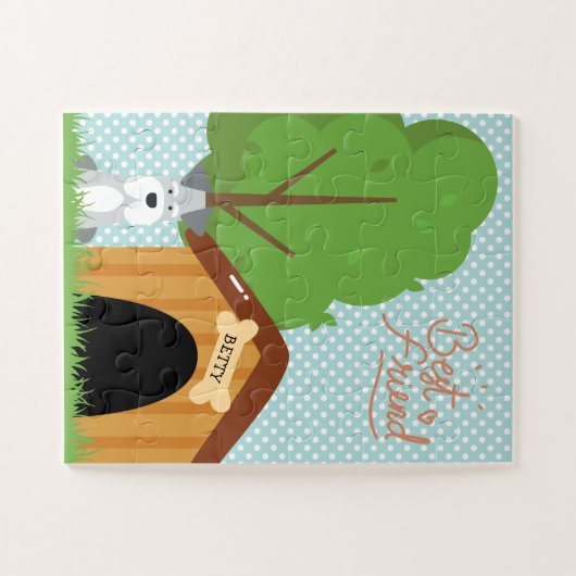 Mini Schnauzer Pet Name Puzzle (Horizontal)