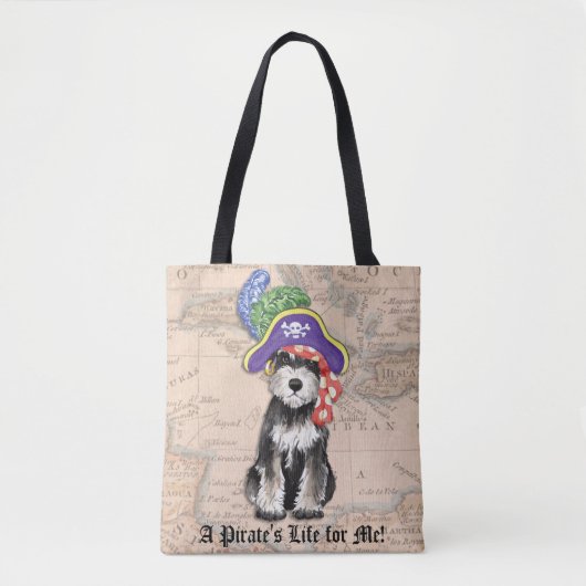 Mini Schnauzer Pirate Tote Bag Tasche (Vorderseite)