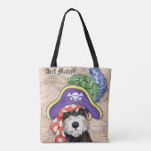 Mini Schnauzer Pirate Tote Bag Tasche (Rückseite)