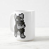 Mini Schnauzer Pixel Art Tasse (Vorderseite Links)
