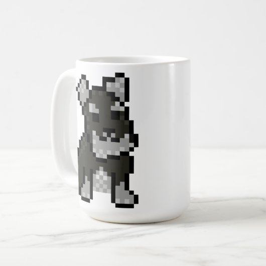 Mini Schnauzer Pixel Art Tasse (Vorderseite Links)