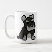 Mini Schnauzer Pixel Art Tasse (Links)