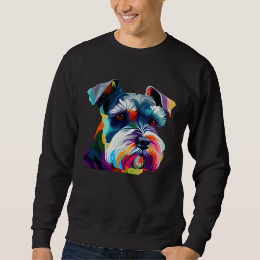 Mini Schnauzer  Schnauzer Pop Miniature Schnauzer Sweatshirt (Vorderseite)