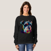 Mini Schnauzer  Schnauzer Pop Miniature Schnauzer Sweatshirt (Vorne ganz)