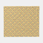 Mini Schnauzer Sunshine KiniArt Fleecedecke (Vorderseite (Horizontal))
