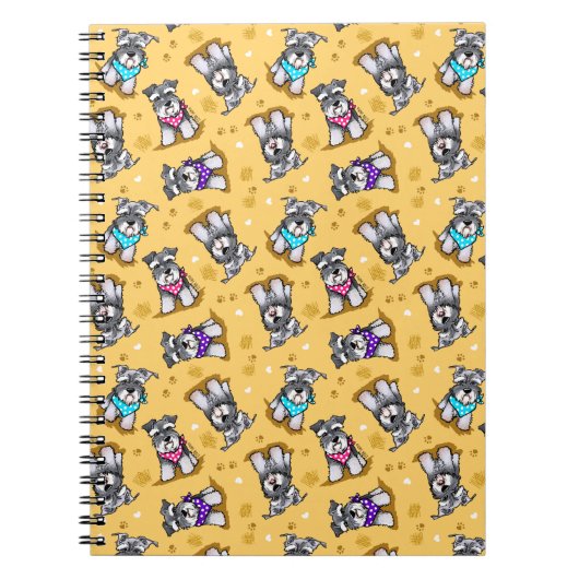 Mini Schnauzer Sunshine KiniArt Notizblock (Vorderseite)