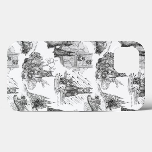 MINI SCHNAUZER Terrier Black Toile Case-Mate iPhone Hülle (Rückseite (Horizontal))