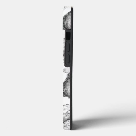 MINI SCHNAUZER Terrier Black Toile Case-Mate iPhone Hülle (Rückseite / Links)