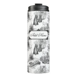 MINI SCHNAUZER Terrier Black Toile mit Individuell Thermosbecher