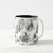 MINI SCHNAUZER Terrier Black Toile mit Individuell Zweifarbige Tasse (VorderseiteRechts)