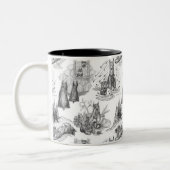 MINI SCHNAUZER Terrier Black Toile Zweifarbige Tasse (Links)