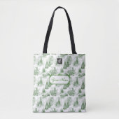 MINI SCHNAUZER Terrier Green Toile mit Individuell Tasche (Vorderseite)