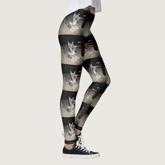 Mini_Schnauzer Verlegen Leggings (Rechts)