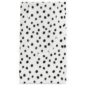 Mini Schwarz-weiße Punkt-kleine glatte Kleine Geschenktüte (Vorderseite)