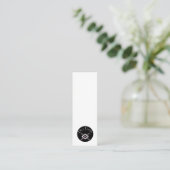 Mini schwarze Design-Visitenkarte Visitenkarte (Stehend Vorderseite)