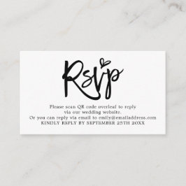 Mini Script QR Code Wedding RSVP Begleitkarte