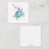 Mini Sea Turtle Valentinstag Cards Mitteilungskarte (Vorne/Hinten)