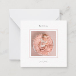 MINI Simple Foto Baby Girl Geburtsankündigung Mitteilungskarte