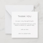 MINI | Simple Wedding Schwarz-weißes Foto Vielen D Mitteilungskarte (Vorderseite)