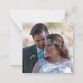 MINI | Simple Wedding Schwarz-weißes Foto Vielen D Mitteilungskarte (Rückseite)