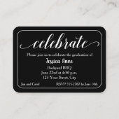 MINI Size 3.5" X 2.5" Grad Photo Invite Cards Begleitkarte (Rückseite)