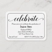 MINI Size 3.5" X 2.5" Grad Photo Invite Cards Begleitkarte (Rückseite)