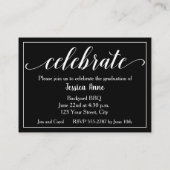 MINI Size Abschluss Foto Glossy Einladungskarten Visitenkarte (Rückseite)