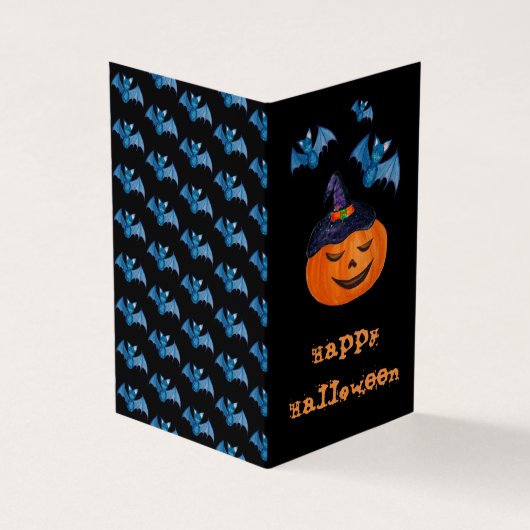 MINI SIZE Halloween-Klassenkarte Spooky Happy Happ Visitenkarten (Vorderseite)