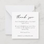 Mini Size| Minimalistische Text Foto Hochzeit Viel Mitteilungskarte (Vorderseite)