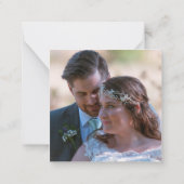 Mini Size| Minimalistische Text Foto Hochzeit Viel Mitteilungskarte (Rückseite)