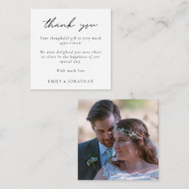 Mini Size| Minimalistische Text Foto Hochzeit Viel Mitteilungskarte