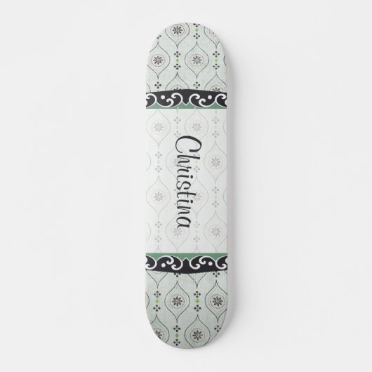 Mini Skateboard Blumenmuster (Vorne)