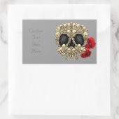 Mini Skeletons Sugar Skull Rechteckiger Aufkleber (Tasche)