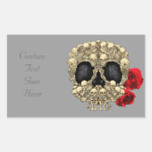 Mini Skeletons Sugar Skull Rechteckiger Aufkleber (Vorderseite)