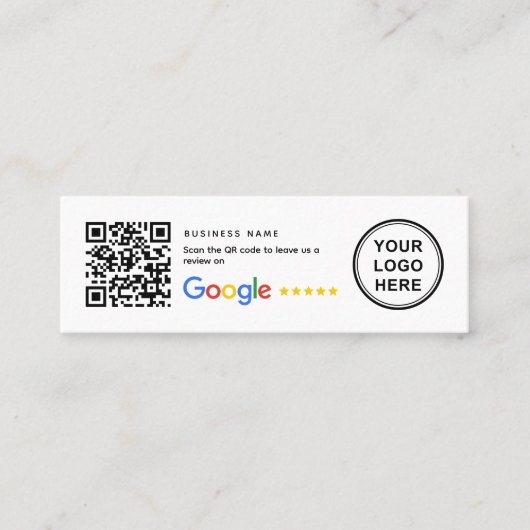 Mini Small QR Code Google Review Business Inserts Mini Visitenkarte (Vorderseite)