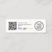 Mini Small QR Code Google Review Business Inserts Visitenkarte (Vorderseite)