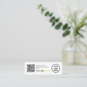 Mini Small QR Code Google Review Business Inserts Visitenkarte (Stehend Vorderseite)