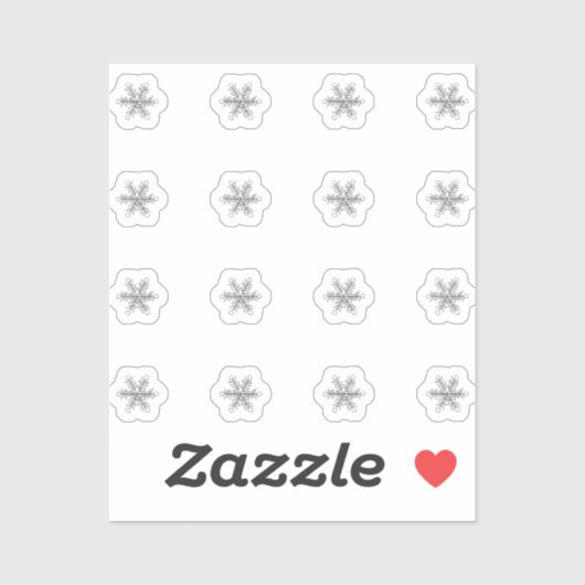 Mini Snowflake Stickers Aufkleber (Blatt)