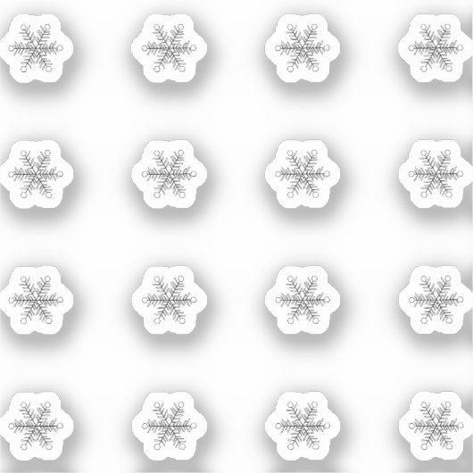 Mini Snowflake Stickers Aufkleber (Vorderseite)