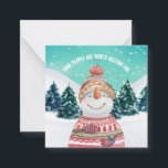 MINI Snowman Einige Leute, die sich zum Feierabend Mitteilungskarte<br><div class="desc">Ein charmantes MINI Größe 2, 5" Quadrat. BITTE BEACHTEN SIE, wenn Sie in den USA sind, ist das 2, 5"-Quadrat kleiner als die Mindestpostanforderung in den USA. Bitte wählen Sie daher eine andere Größe, wenn es nötig ist, z.B. 5, 25"-Quadrat oder eine der rechteckigen Optionen in dieser Sammlung. Wenn Sie...</div>