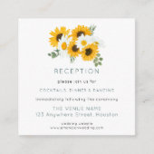 MINI Sonnenblumen Angaben zur Hochzeitsempfehlung Begleitkarte (Vorderseite)