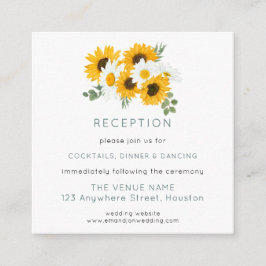 MINI Sonnenblumen Angaben zur Hochzeitsempfehlung Begleitkarte