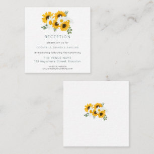 MINI Sonnenblumen Angaben zur Hochzeitsempfehlung Begleitkarte