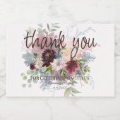 Mini Sparkling Wein Flaschen Labels Vielen Dank Schaumweinetikett (Einzelnes Label)