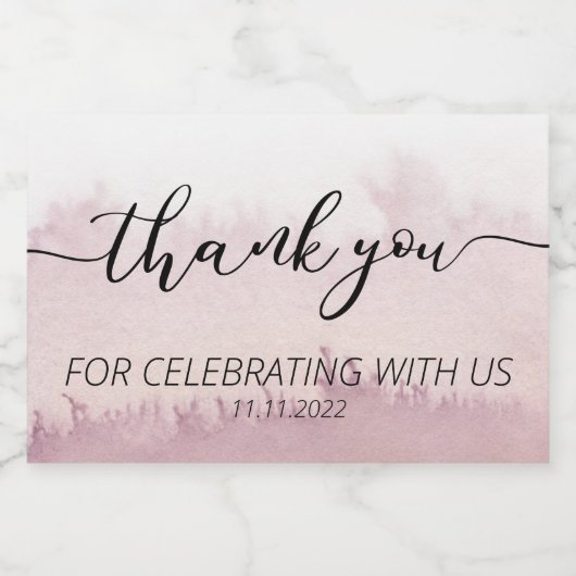 Mini Sparkling Wein Flaschen Labels Vielen Dank Schaumweinetikett (Einzelnes Label)