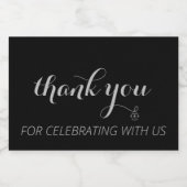 Mini Sparkling Wein Flaschen Labels Vielen Dank Schaumweinetikett (Einzelnes Label)