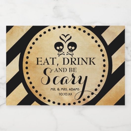 Mini Sparkling Wine Label Gotische Gastgeschenk Ho Schaumweinetikett (Einzelnes Label)